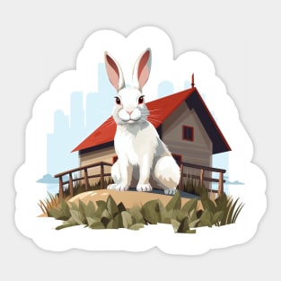 Farm Rabbit Sticker